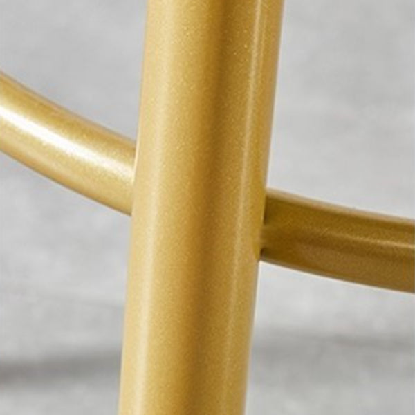 Tabouret de comptoir sans arme nordique tabouret de bar de fer de fer avec coussin et pédale