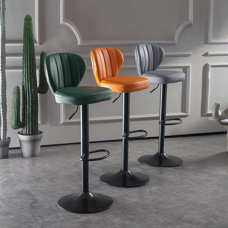 Taburete de bar elevable moderno, taburete de bar de metal con patas de metal para restaurante