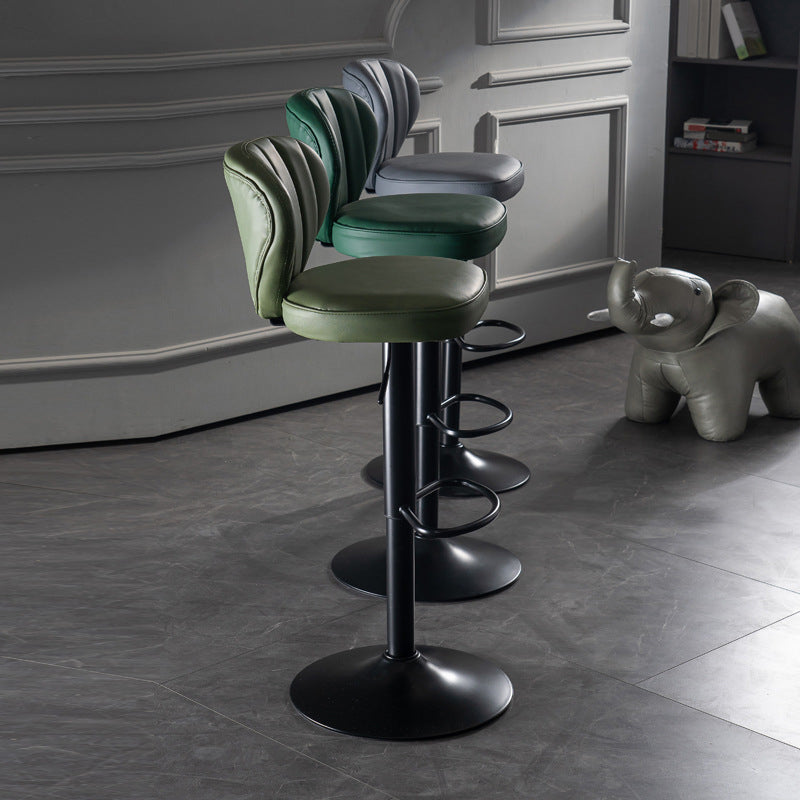 Taburete de bar elevable moderno, taburete de bar de metal con patas de metal para restaurante