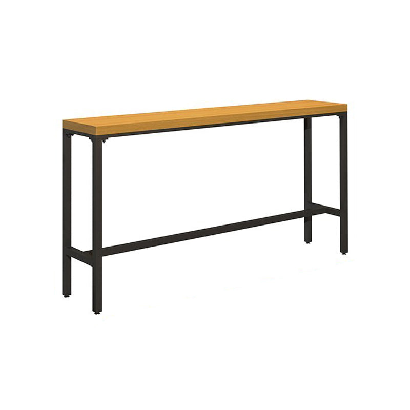 Modern 1/6/11 Pieces Bar Table Set Rectangle Pine Wood Counter Table with High Stools Wood 87"L x 16"W Clearhalo 'Bar Furniture' 'furn' 'furn_home_bar_bar_sets' 'Furniture' 'Home Bars & Bar Sets' 'home_bar_bar_sets' 'Kitchen & Dining Furniture' 5381410