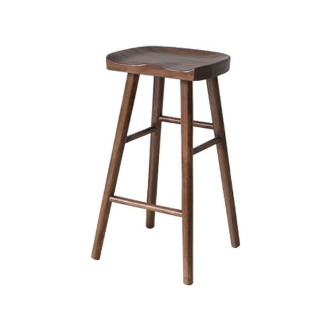 Modern Solid Wood Bar Table Set 1/4/7/9 Pieces Counter Table with Backless Stools Brown 30"H Stool (Single) Clearhalo 'Bar Furniture' 'furn' 'furn_home_bar_bar_sets' 'Furniture' 'Home Bars & Bar Sets' 'home_bar_bar_sets' 'Kitchen & Dining Furniture' 5381435