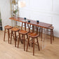 Modern Solid Wood Bar Table Set 1/4/7/9 Pieces Counter Table with Backless Stools 9 Pieces: Table, 8 Stools Clearhalo 'Bar Furniture' 'furn' 'furn_home_bar_bar_sets' 'Furniture' 'Home Bars & Bar Sets' 'home_bar_bar_sets' 'Kitchen & Dining Furniture' 5381437