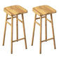 Modern 1/2/3/5 Pieces Bar Table Set Rectangle Pine Wood Counter Table with High Stools