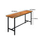 Ensemble de Table de Bar rectangulaire industriel en bois massif, 1/11 pièces, Table de comptoir avec tabourets hauts