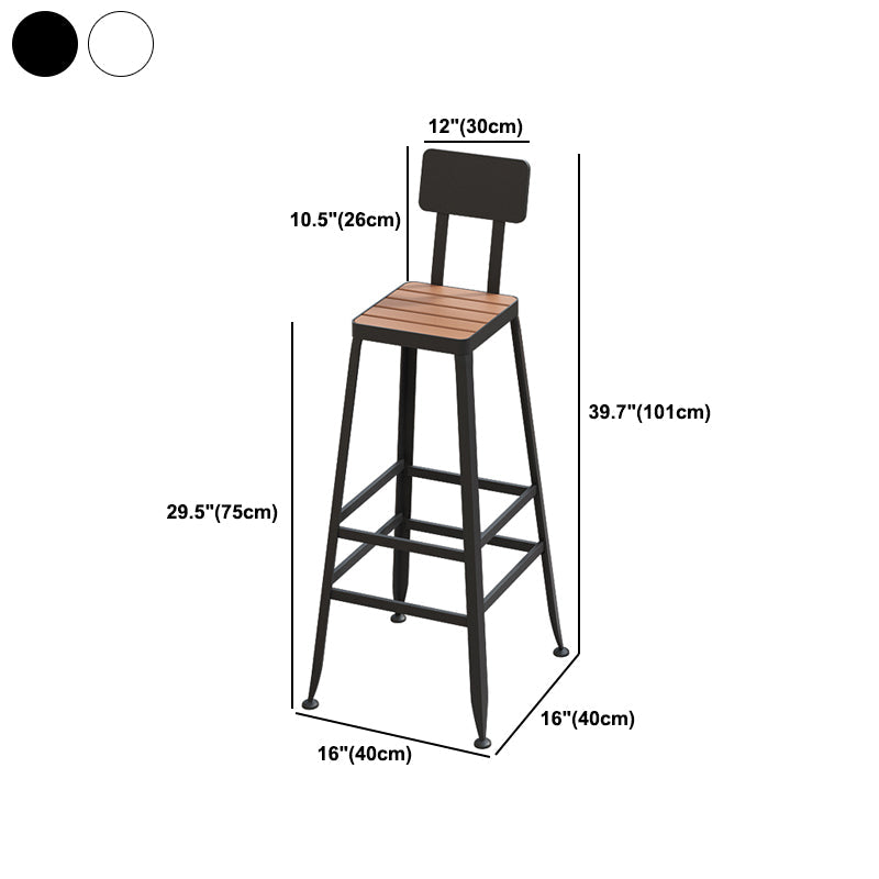 Table de table de bar en bois artificiel industriel 1/5 pièces comptoir table avec tabourets blancs