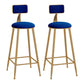 Glam Rectangle Bar Set Storage 1/2/3 Pieces Stone Counter Height Set in Gold Blue 30"H Stools (Set of 2) Clearhalo 'Bar Furniture' 'furn' 'furn_home_bar_bar_sets' 'Furniture' 'Home Bars & Bar Sets' 'home_bar_bar_sets' 'Kitchen & Dining Furniture' 5381592