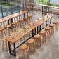 Modern 1/9 Pieces Bar Table Set Rectangle Pine Wood Counter Table with High Stools