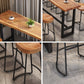 Modern 1/9 Pieces Bar Table Set Rectangle Pine Wood Counter Table with High Stools
