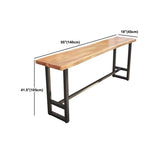 Mesa moderna de mesa de barra de 1/9 piezas rectángulo de madera de pino con taburetes altos