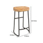 Modern 1/9 Pieces Bar Table Set Rectangle Pine Wood Counter Table with High Stools