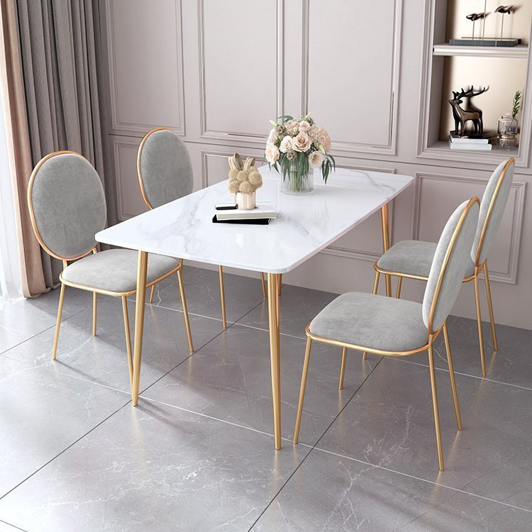 Juego de comedor nórdico de 1/2/5 piezas, mesa de comedor rectangular de piedra para comedor