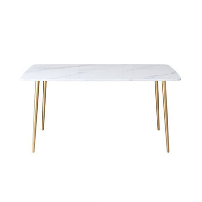 Juego de comedor nórdico de 1/2/5 piezas, mesa de comedor rectangular de piedra para comedor