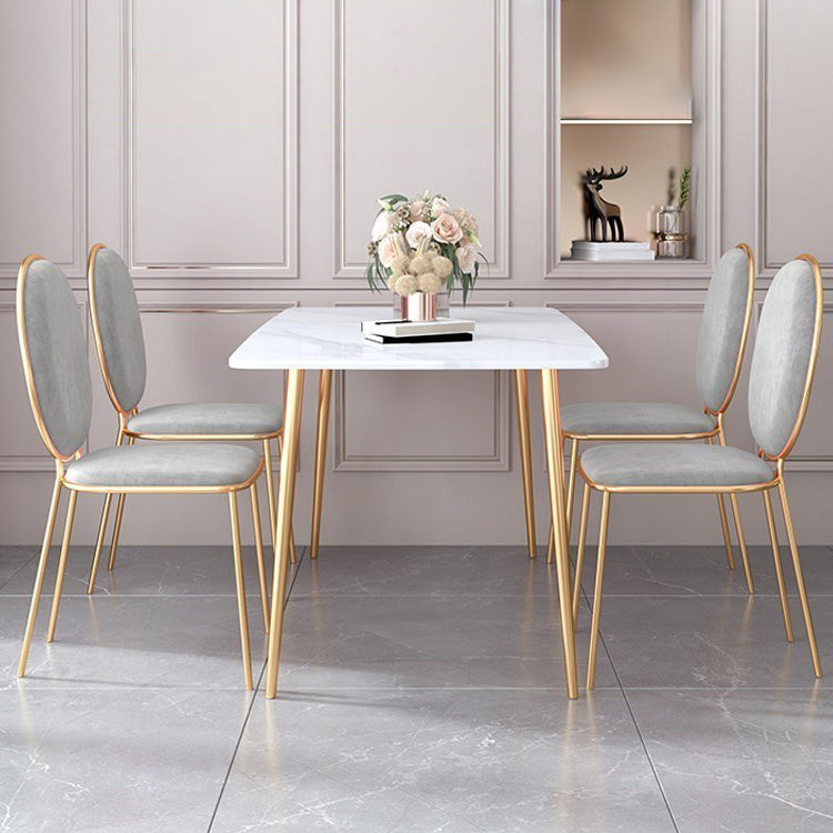 Juego de comedor nórdico de 1/2/5 piezas, mesa de comedor rectangular de piedra para comedor