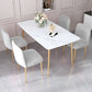Juego de comedor nórdico de 1/2/5 piezas, mesa de comedor rectangular de piedra para comedor