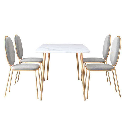 Set da pranzo Nordic 1/2/5 pezzi tavolo da pranzo in pietra rettangolo per sala da pranzo