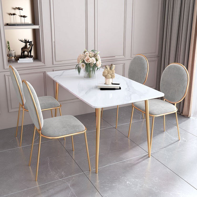 Juego de comedor nórdico de 1/2/5 piezas, mesa de comedor rectangular de piedra para comedor