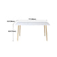 Juego de comedor nórdico de 1/2/5 piezas, mesa de comedor rectangular de piedra para comedor