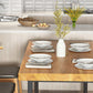 Industrial Rectangle Dining Table Set 1/2/5/6/7 Pieces Natural Solid Wood Dinette Set Clearhalo 'Dining Room Sets' 'Dining Tables & Seating' 'dining_room_set' 'furn' 'furn_dining_room_set' 'Furniture' 'Kitchen & Dining Furniture' 5381693