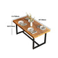Industrial Rectangle Dining Table Set 1/2/5/6/7 Pieces Natural Solid Wood Dinette Set Clearhalo 'Dining Room Sets' 'Dining Tables & Seating' 'dining_room_set' 'furn' 'furn_dining_room_set' 'Furniture' 'Kitchen & Dining Furniture' 5381706
