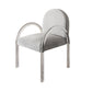 Modern 1/5 Pieces Dining Set Round Stone Dining Table for Dining Room Kitchen 1 Light Grey Chair Clearhalo 'Dining Room Sets' 'Dining Tables & Seating' 'dining_room_set' 'furn' 'furn_dining_room_set' 'Furniture' 'Kitchen & Dining Furniture' 5381717
