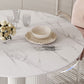 Modern 1/5 Pieces Dining Set Round Stone Dining Table for Dining Room Kitchen Clearhalo 'Dining Room Sets' 'Dining Tables & Seating' 'dining_room_set' 'furn' 'furn_dining_room_set' 'Furniture' 'Kitchen & Dining Furniture' 5381721