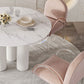 Modern 1/5 Pieces Dining Set Round Stone Dining Table for Dining Room Kitchen Clearhalo 'Dining Room Sets' 'Dining Tables & Seating' 'dining_room_set' 'furn' 'furn_dining_room_set' 'Furniture' 'Kitchen & Dining Furniture' 5381725