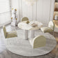 Modern 1/5 Pieces Dining Set Round Stone Dining Table for Dining Room Kitchen Clearhalo 'Dining Room Sets' 'Dining Tables & Seating' 'dining_room_set' 'furn' 'furn_dining_room_set' 'Furniture' 'Kitchen & Dining Furniture' 5381727