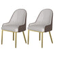 Stone Top Dining Table Set 1/2/5 Pieces Glam Rectangle Dinette Set in White 2 Grey Chairs Clearhalo 'Dining Room Sets' 'Dining Tables & Seating' 'dining_room_set' 'furn' 'furn_dining_room_set' 'Furniture' 'Kitchen & Dining Furniture' 5381739
