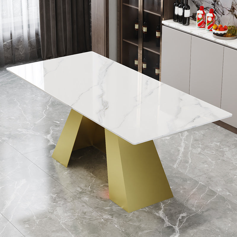 Nordic 1/5 Pieces Dining Set Rectangle Stone Dining Table for Kitchen Dining Room Clearhalo 'Dining Room Sets' 'Dining Tables & Seating' 'dining_room_set' 'furn' 'furn_dining_room_set' 'Furniture' 'Kitchen & Dining Furniture' 5381771