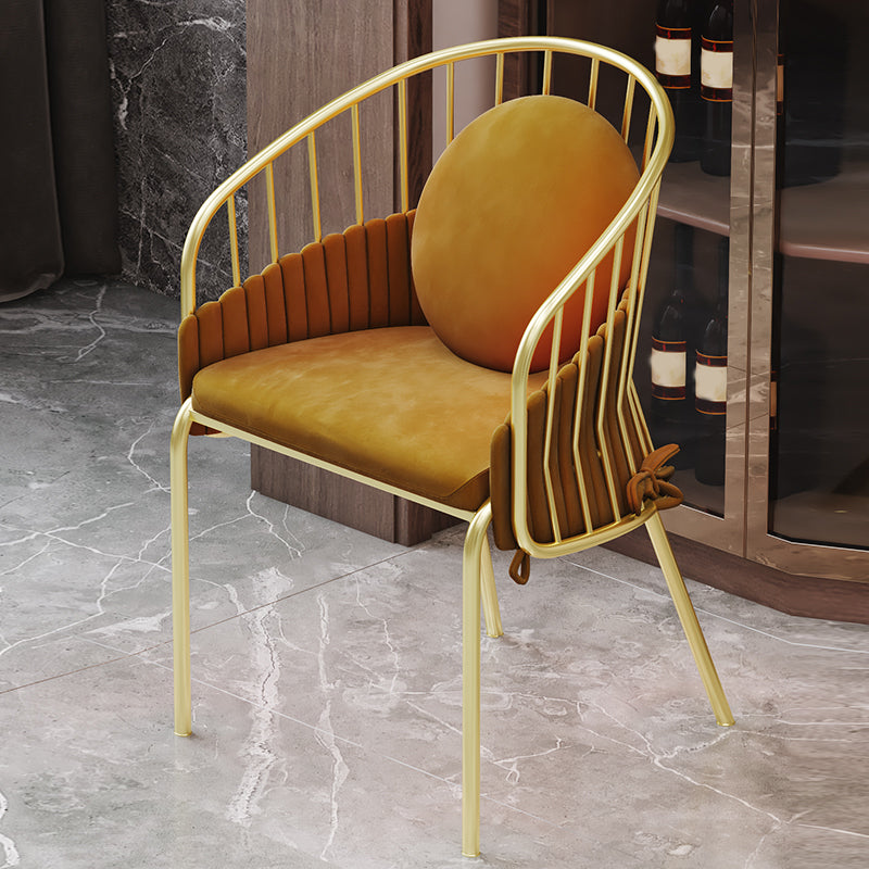 Nordic 1/5 Pieces Dining Set Rectangle Stone Dining Table for Kitchen Dining Room 1 Orange Chair Clearhalo 'Dining Room Sets' 'Dining Tables & Seating' 'dining_room_set' 'furn' 'furn_dining_room_set' 'Furniture' 'Kitchen & Dining Furniture' 5381776