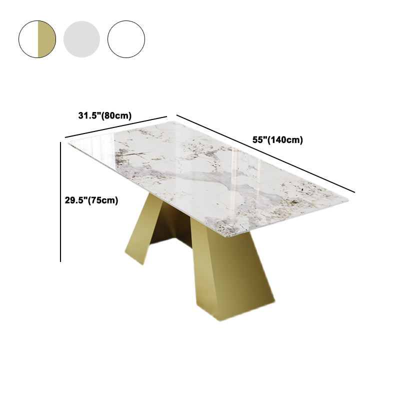 Nordic 1/5 Pieces Dining Set Rectangle Stone Dining Table for Kitchen Dining Room Clearhalo 'Dining Room Sets' 'Dining Tables & Seating' 'dining_room_set' 'furn' 'furn_dining_room_set' 'Furniture' 'Kitchen & Dining Furniture' 5381788