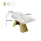 Nordic 1/5 Pieces Dining Set Rectangle Stone Dining Table for Kitchen Dining Room Clearhalo 'Dining Room Sets' 'Dining Tables & Seating' 'dining_room_set' 'furn' 'furn_dining_room_set' 'Furniture' 'Kitchen & Dining Furniture' 5381789