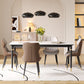 Nordic 1/4/5/7 Pieces Dining Set Rectangle Stone Dining Table for Dining Room Kitchen 5 Pieces: Table, 4 White Chairs Clearhalo 'Dining Room Sets' 'Dining Tables & Seating' 'dining_room_set' 'furn' 'furn_dining_room_set' 'Furniture' 'Kitchen & Dining Furniture' 5381798