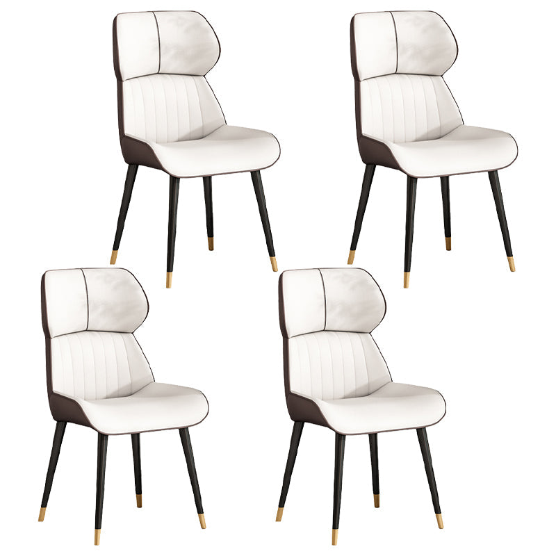 Nordic 1/4/5/7 Pieces Dining Set Rectangle Stone Dining Table for Dining Room Kitchen 4 White Chairs Clearhalo 'Dining Room Sets' 'Dining Tables & Seating' 'dining_room_set' 'furn' 'furn_dining_room_set' 'Furniture' 'Kitchen & Dining Furniture' 5381803