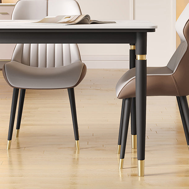 Nordic 1/4/5/7 Pieces Dining Set Rectangle Stone Dining Table for Dining Room Kitchen Clearhalo 'Dining Room Sets' 'Dining Tables & Seating' 'dining_room_set' 'furn' 'furn_dining_room_set' 'Furniture' 'Kitchen & Dining Furniture' 5381807