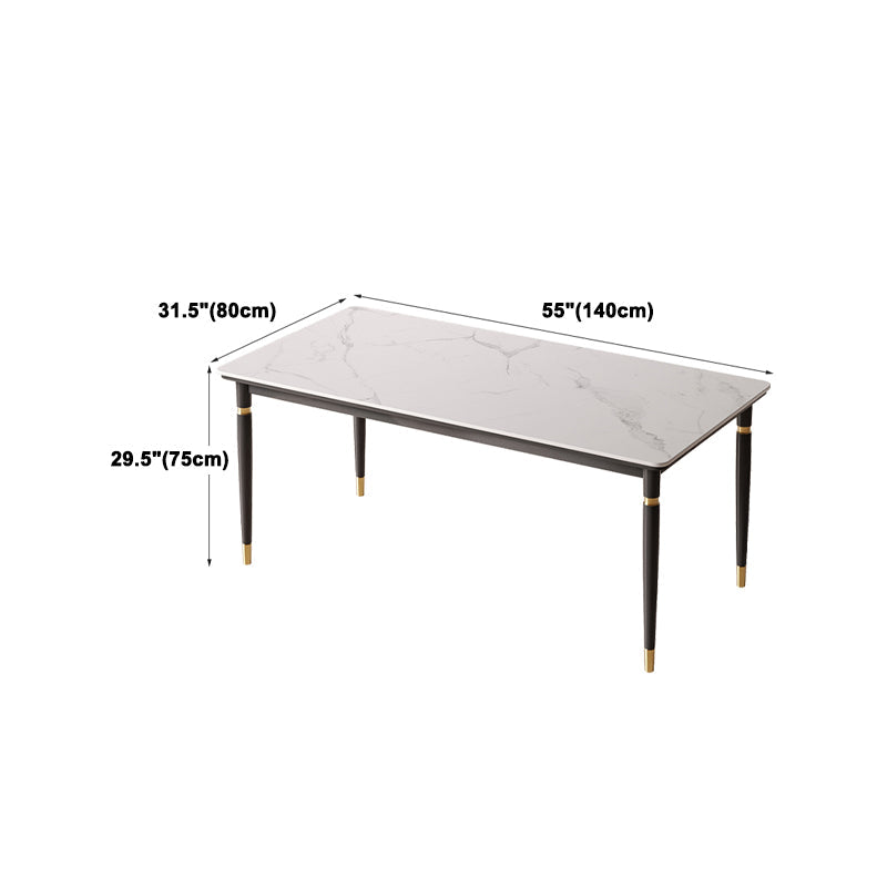 Nordic 1/4/5/7 Pieces Dining Set Rectangle Stone Dining Table for Dining Room Kitchen Clearhalo 'Dining Room Sets' 'Dining Tables & Seating' 'dining_room_set' 'furn' 'furn_dining_room_set' 'Furniture' 'Kitchen & Dining Furniture' 5381810