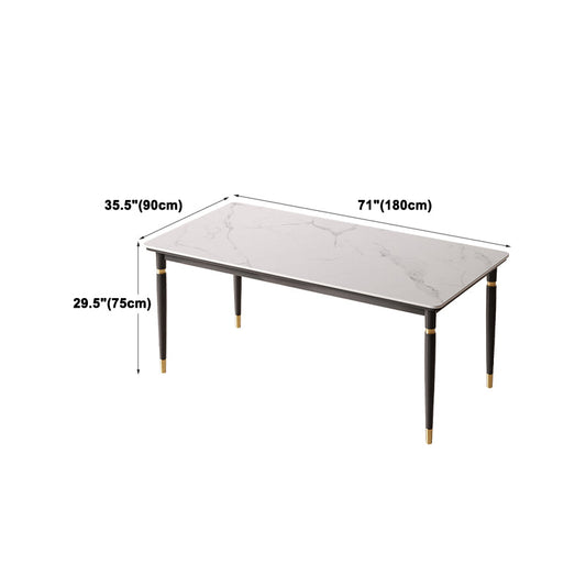 Nordic 1/4/5/7 pezzi Set da pranzo Tavolo da pranzo in pietra rettangolare per cucina della sala da pranzo