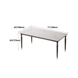 Nordic 1/4/5/7 pezzi Set da pranzo Tavolo da pranzo in pietra rettangolare per cucina della sala da pranzo