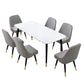 Set tavolo da pranzo contemporaneo Set da 1/2/7 pezzi per interni in pietra e ferro