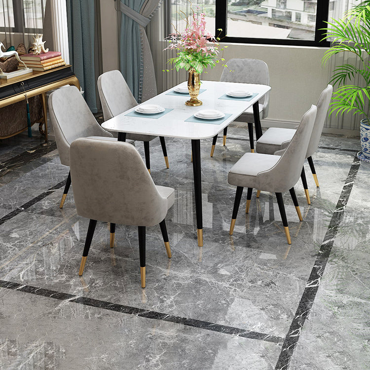 Set tavolo da pranzo contemporaneo Set da 1/2/7 pezzi per interni in pietra e ferro