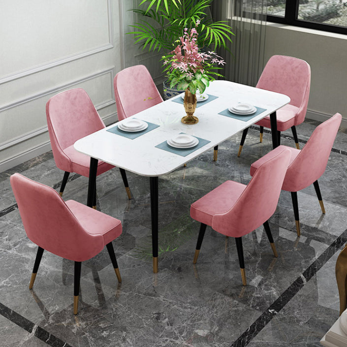 Set tavolo da pranzo contemporaneo Set da 1/2/7 pezzi per interni in pietra e ferro