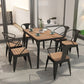 Set tavolo da pranzo in metallo stile moderno Set dinette da esterno 1/2/3/5/7 pezzi
