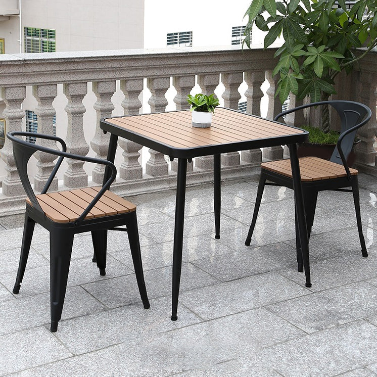 Set tavolo da pranzo in metallo stile moderno Set dinette da esterno 1/2/3/5/7 pezzi