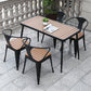 Set tavolo da pranzo in metallo stile moderno Set dinette da esterno 1/2/3/5/7 pezzi