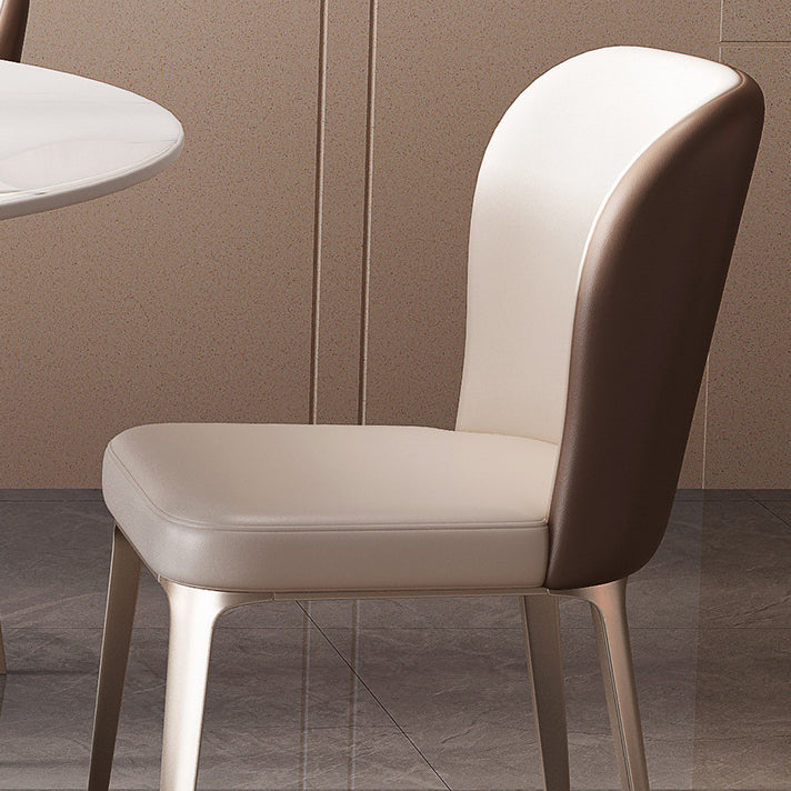 Ensemble de salle à manger en cuir moderne, Table et chaises rondes 1/4/5/7 pièces