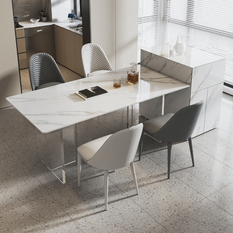 Minimalist Acrylic Dining Table Sets 1/4/5 Pieces Home Table and Chairs
