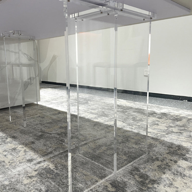 Minimalist Acrylic Dining Table Sets 1/4/5 Pieces Home Table and Chairs