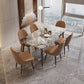 Traditional Luxury Dining Table Rectangle Sintered Stone Table with 4 Legs Clearhalo 'Dining Tables & Seating' 'Dining Tables' 'dining_table' 'furn' 'furn_dining_table' 'Furniture' 'Kitchen & Dining Furniture' 5381965