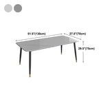 Traditional Luxury Dining Table Rectangle Sintered Stone Table with 4 Legs Clearhalo 'Dining Tables & Seating' 'Dining Tables' 'dining_table' 'furn' 'furn_dining_table' 'Furniture' 'Kitchen & Dining Furniture' 5381968