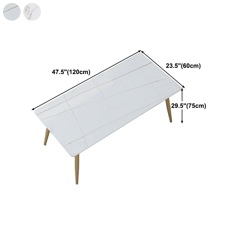 Mesa de la base de oro de la piedra mesa de cocina mesa de comedor de rectángulo de lujo tradicional